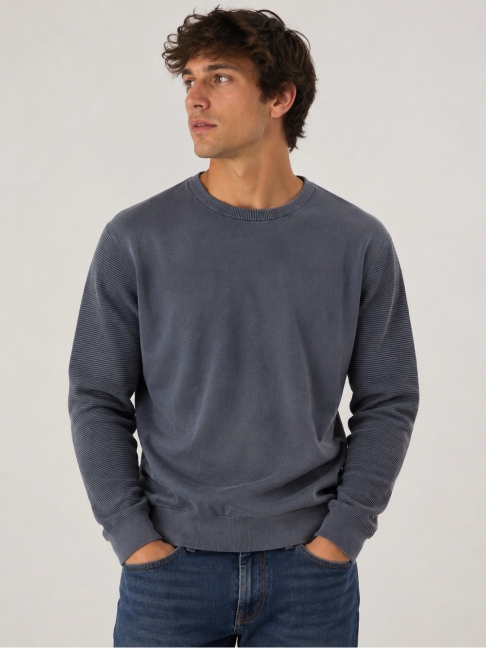 Robert Barakett “Dobrin” Long-Sleeve Crew Sweater